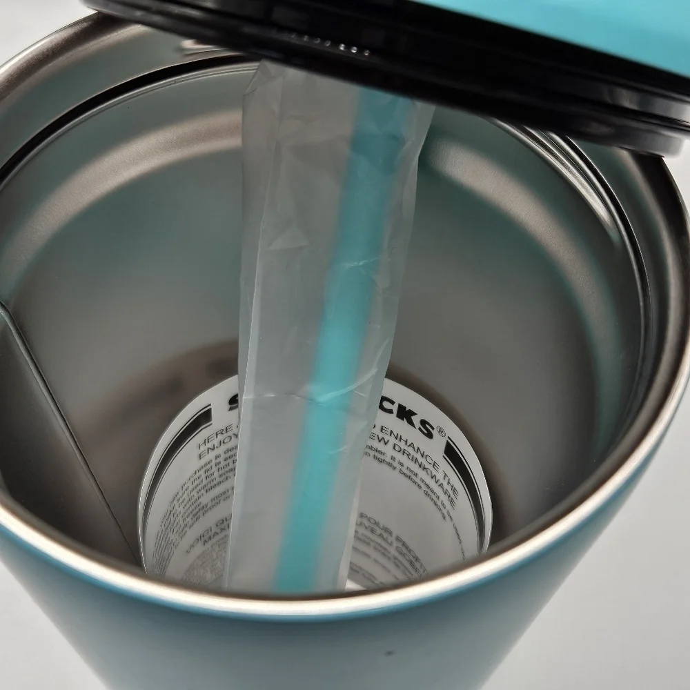 NEW Starbucks Matte Aqua Blue 16 oz Grande 2016 Tumbler Cup